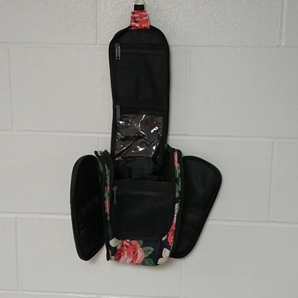 Narwey/Hanging/ Travel Cosmetic Toiletry Bag/Rose Print/New - Picture 12 of 16